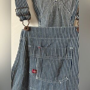 Dickies striped denim overalls